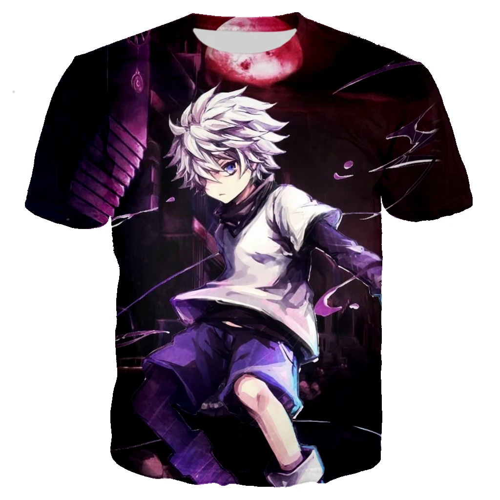 Футболка с 3D принтом аниме Killua футболка Hunter X в стиле хип хоп мужская и женская