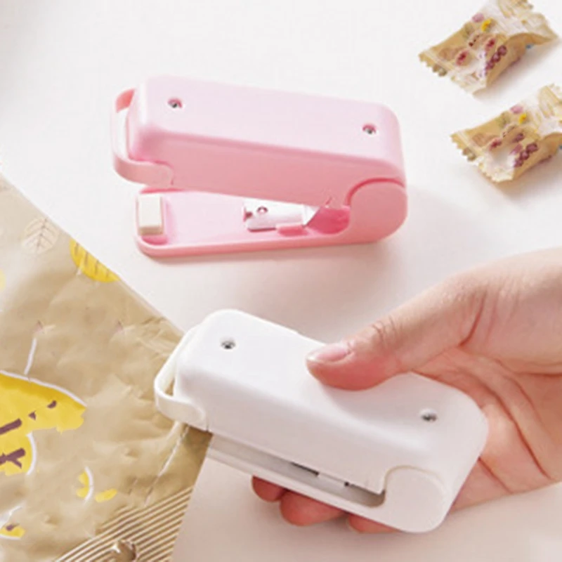 

2Pcs Household Portable Mini Heat Sealing Machine Impulse Sealer Seal Packing
