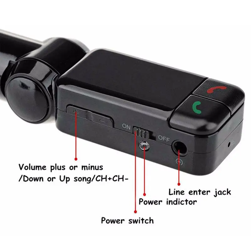 BC06 высококачественный полночастотный FM Bluetooth-передатчик Bluetooth громкой связи