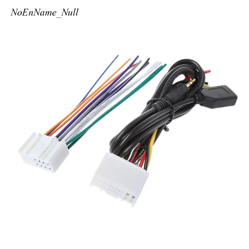 Автомобильный аудио CD стерео жгут проводов адаптер с USB/AUX (3 5 мм) разъем для Hyundai