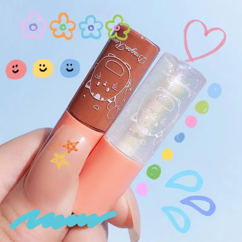 

10 Colors/set Mini Lip Gloss Velvet Long Lasting Shining Air Glitter Lip Glaze Cute Design Waterproof Moisturize Makeup TSLM1