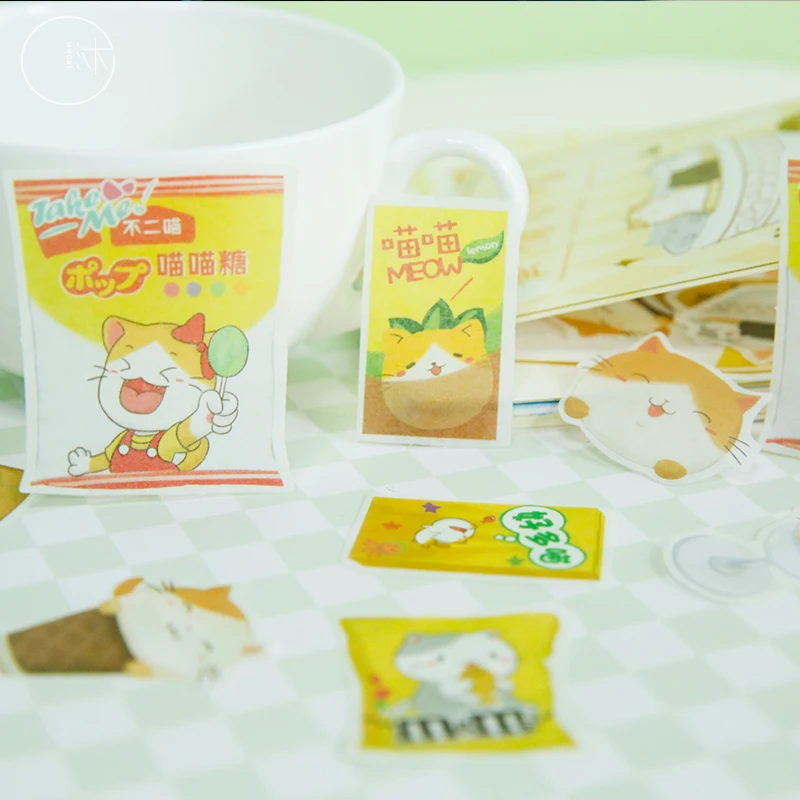 Наклейки в японском стиле с изображением вкусной еды | Канцтовары для офиса и