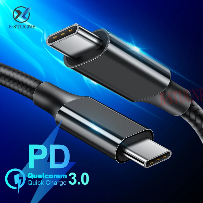 Usb type-C-usb type-C кабель для samsung Galaxy S9 Plus 60 Вт PD Быстрая зарядка usb type-C кабель для передачи данных для Macbook USB шнур