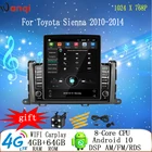 Автомобильный радиоприемник, экран 9,7 дюйма, Android 10, в стиле Tesla, для Toyota Sienna 2010-2014, GPS-навигация, мультимедиа, видео, DVD, вертикальный экран