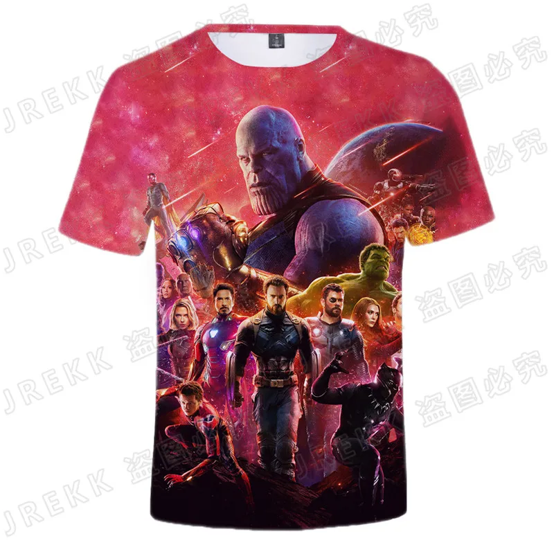 Футболка Thanos для мужчин и женщин Новинка лета 2021 забавная футболка с 3D принтом