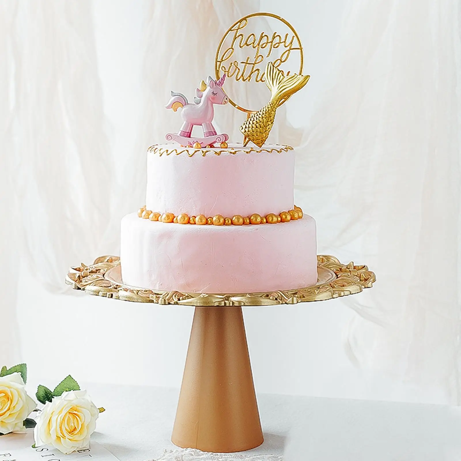 

Настольные подставки для торта в стиле ретро 33 см, тарелка для пирога, высокий поднос, кухонные принадлежности