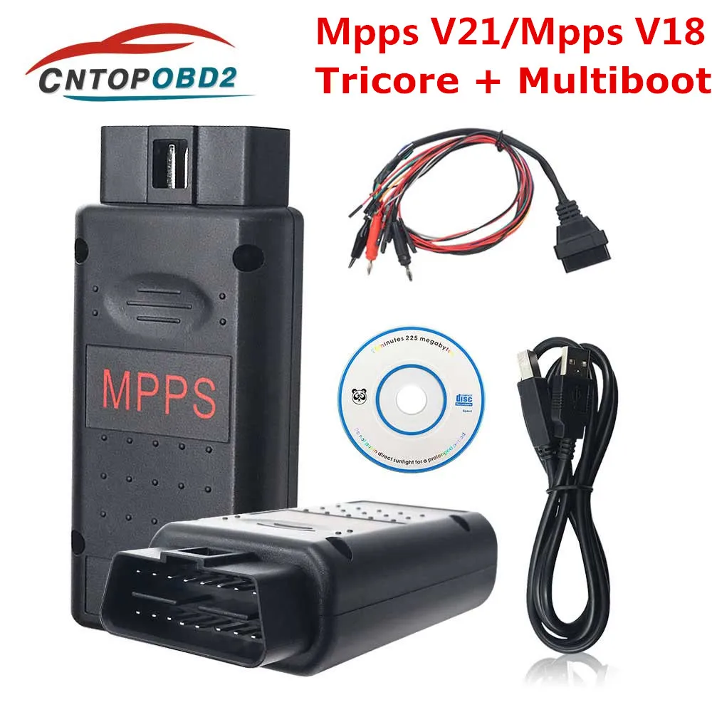 Инструмент для настройки чипа MPPS V21 12.3.8 V18 MAIN + TRICORE MULTIBOOT OBD2 Ecu с разрывным тросом