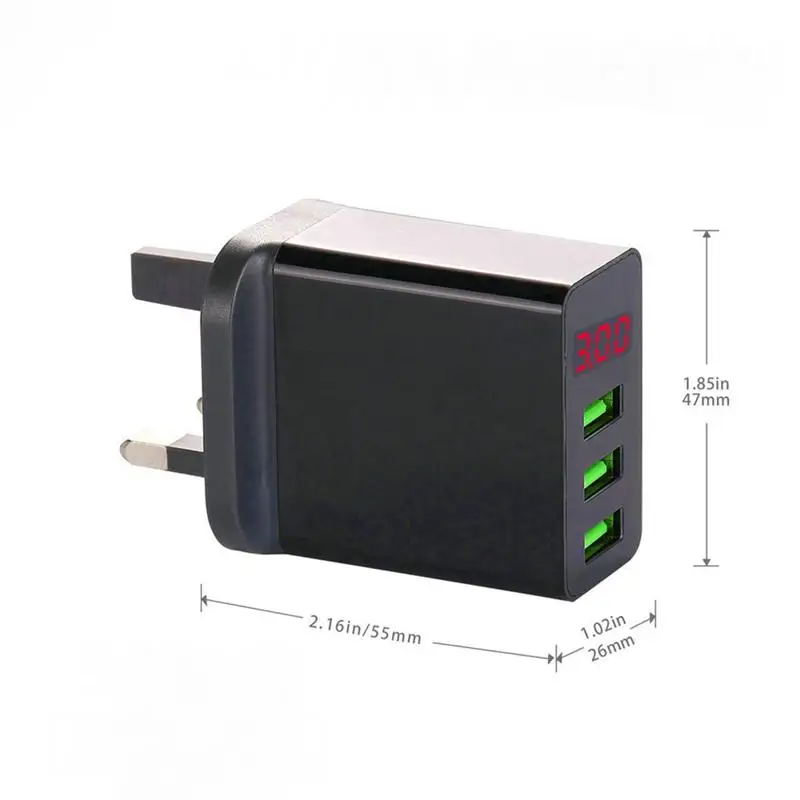 5V 3.1A цифровой дисплей 3 порта USB зарядное устройство для Samsung Xiaomi быстрый