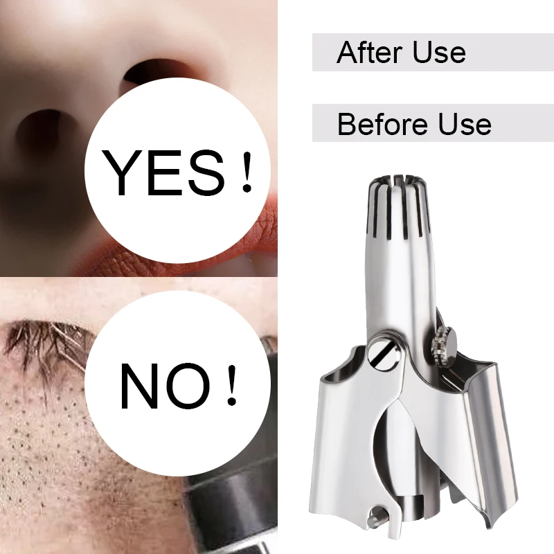 

New Hot sale Nose Trimmer for Men Stainless Steel Manual Trimmer for Nose Vibrissa Razor Shaver Washable Nose Ear Hair Trimmer
