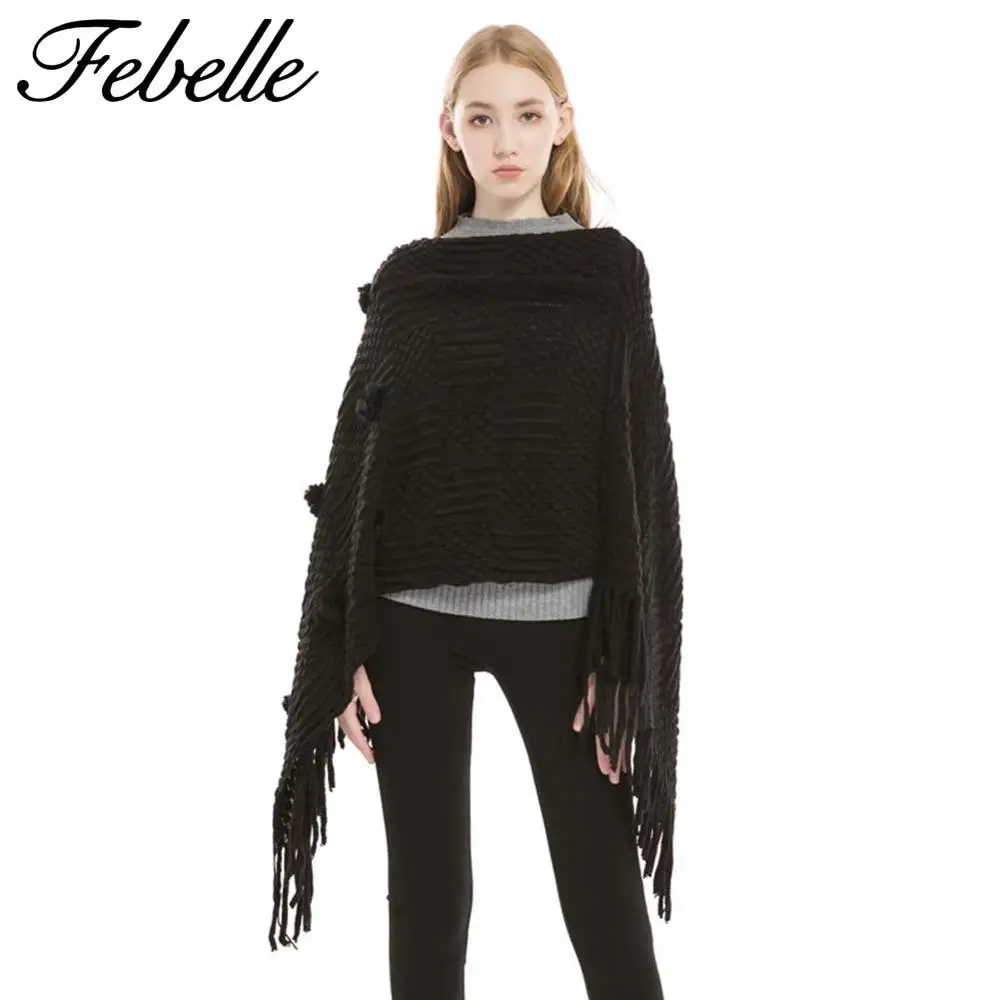 Febelle зимний женский шарф имитация кашемировой шали теплый плащ больших размеров