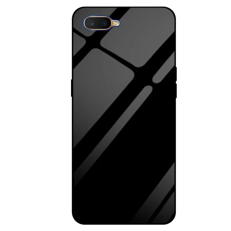 Для OPPO RX17 Neo case 6," Звездное небо закаленное стекло+ края из ТПУ тонкий жесткий чехол для OPPO RX17Neo бампер RX 17 Neo чехлы - Цвет: A1