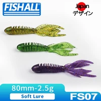 multi tail worm soft lure 80mm 2 5g plastic rubber bait for bass pike with salt and smell