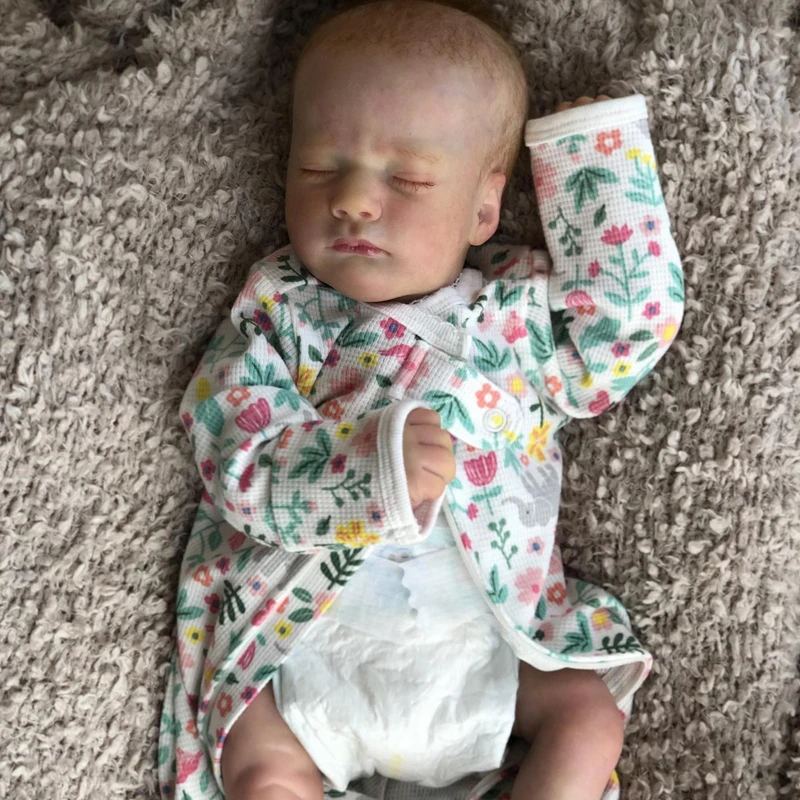 

RBG Reborn Kit 17 Inches Hand Made Soft Touch Reborn Baby Kit Doll Kit Ashley Sleeping Unpainted Unassembled Blank Parts DIY