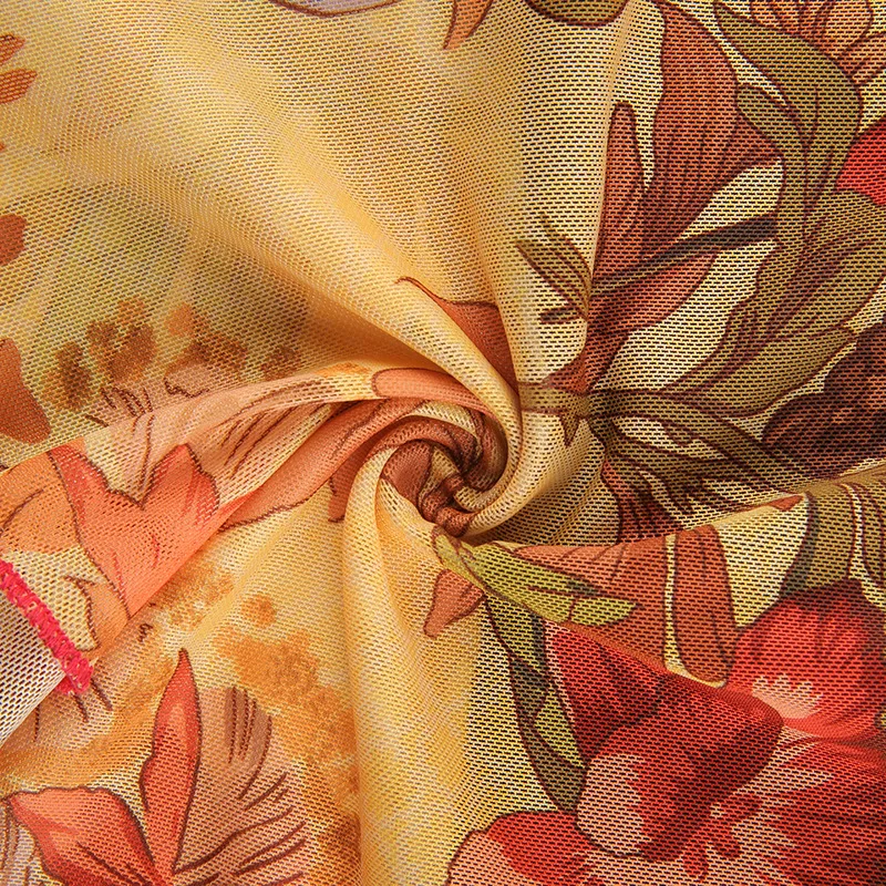 

2021 Fashion Flowers Vintage Crop Top Women Cyber Y2k Mesh Halter Neck Top Mujer Camisole 2000s Clothes