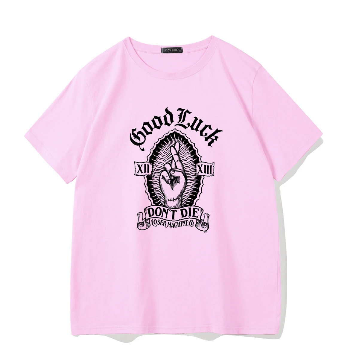 Готический Черный Принт винтажный мультфильм большой размер Топы Хип-хоп