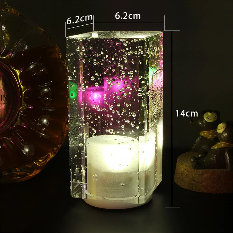 

Modern LED Night Lamp Decorative Restaurant Dinner Candle Light Rechargeable Creative Bubbles Hotel Bar KTV Cafe Table Light
