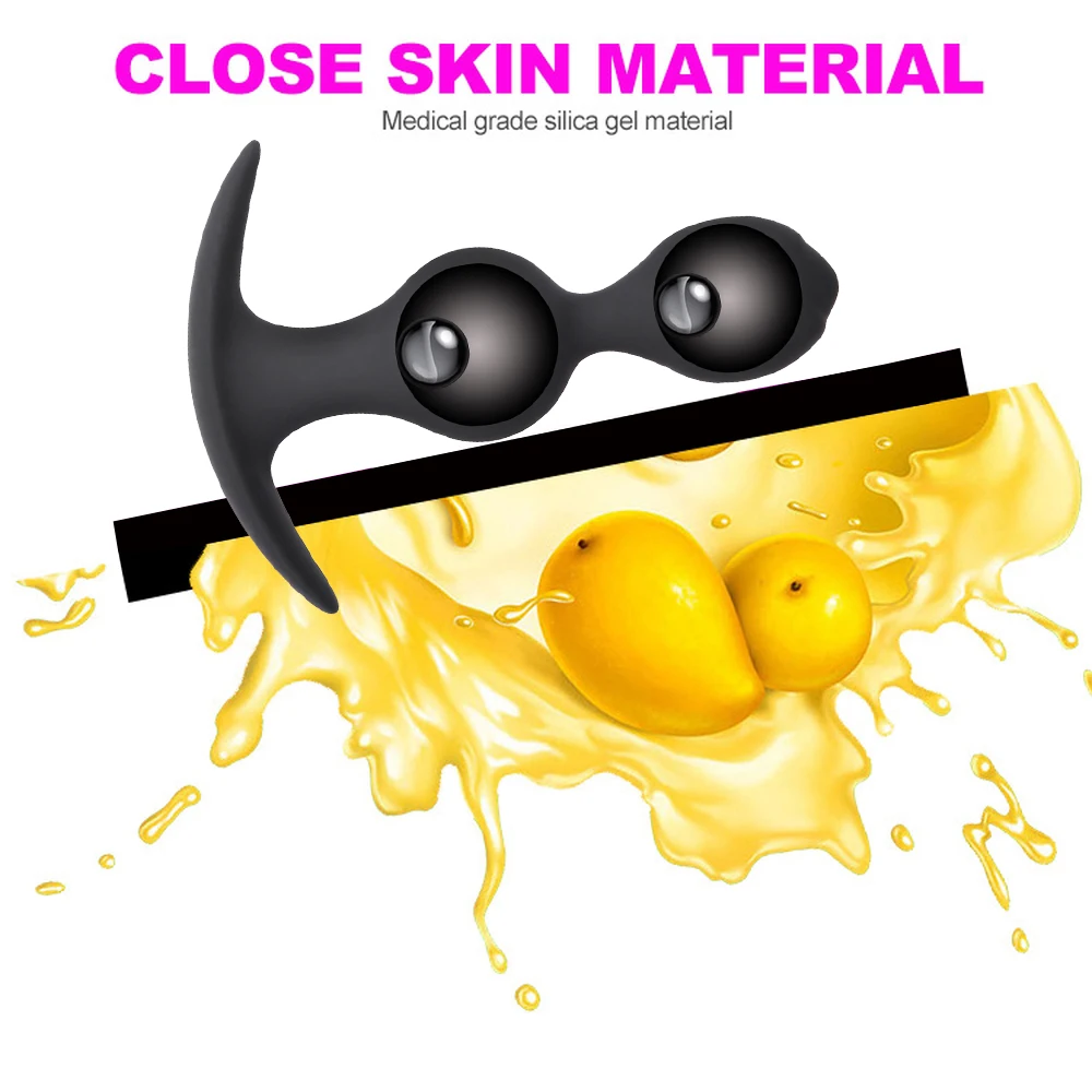 3pcs/set Anal Butt Plug Metal Balls Inside No Vibrator Anus Prostate Stimulator Massager Buttplug Adult Sex Toys for Men Women | Красота и