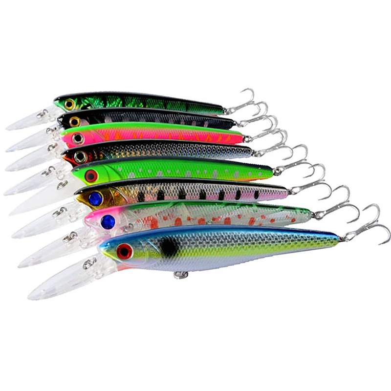 

Лидер продаж, 8 шт., рыболовные приманки, жесткие приманки в виде гольяна, спасательная рыболовная приманка 15 см, плавающая приманка для соле...