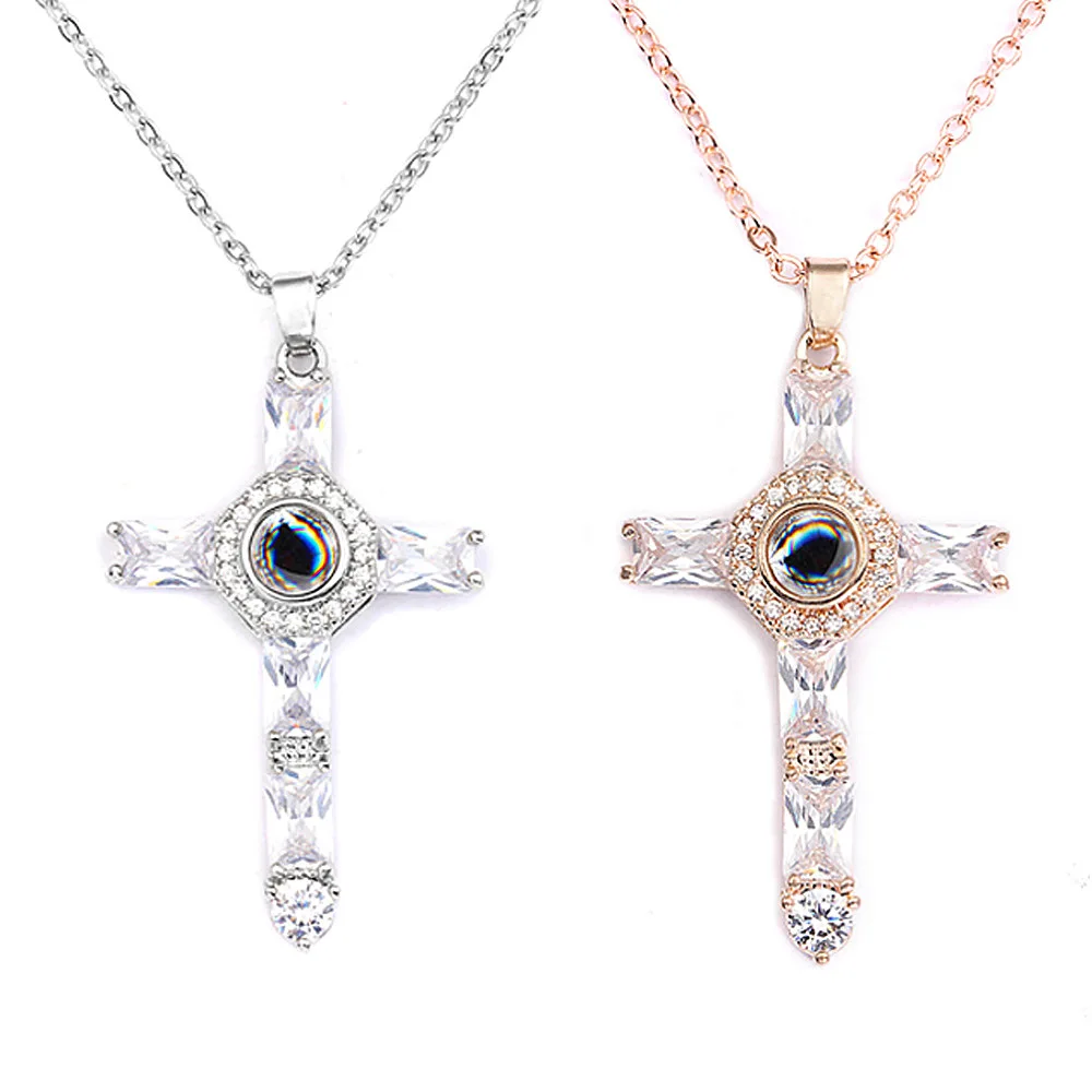 Ожерелье с проекцией языка 100 крест христианская церковь колден священник