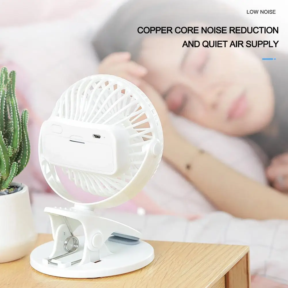 

Usb Rechargeable Mini Silent Gale Portable Desktop Fan Fan Clip V0Z6