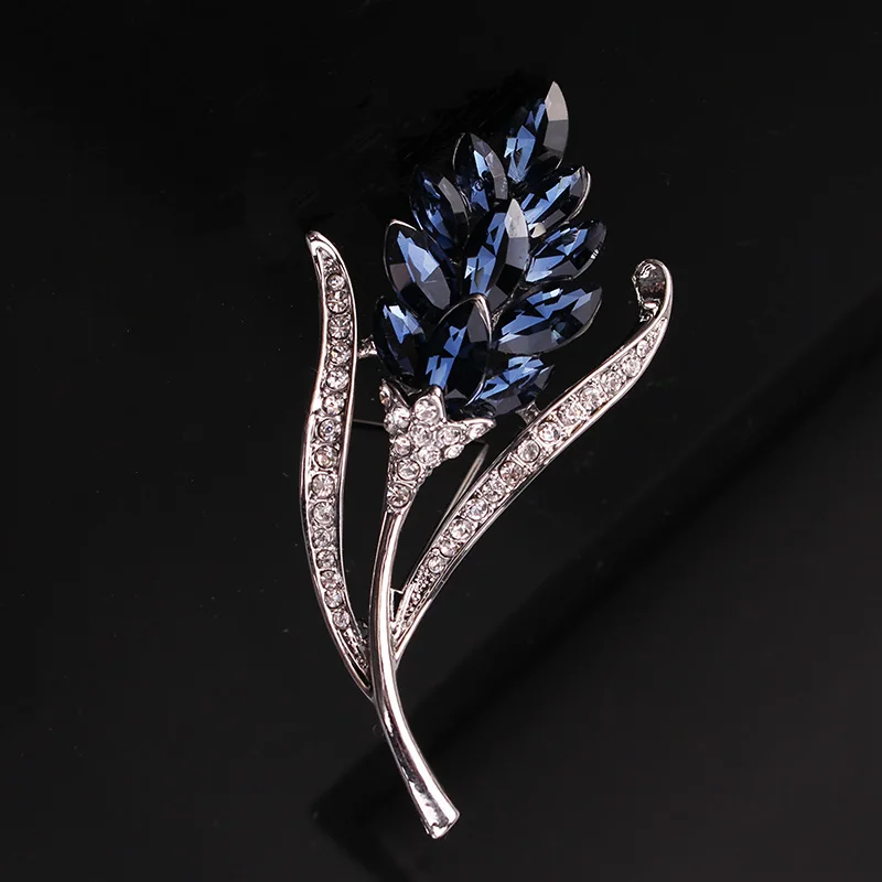 TODOX новый яркий кристалл цветок крупная брошь растения шпильки свадебный букет