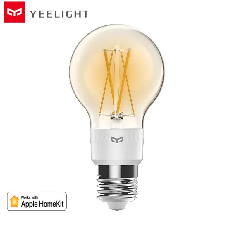 Умная Светодиодная лампа накаливания Yeelight E27 6 Вт с шариковыми лампами WiFi Пульт