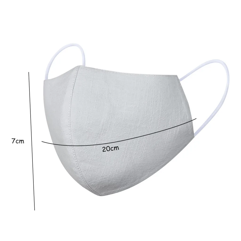 

3PC Outdoor Washable Washable Reusable Mouth Cover Multicolor Cotton Linen Mask Protection Solid Color Mouth Mask mascarillas