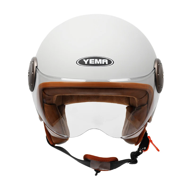 YEMA Half Helmets 3/4 Crash helmet Moto safety helmet for adults motorcycle riding Cycling road ski  electric scooter helmet