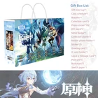 Большой набор, удачный Подарочный пакет Genshin, коллекционная сумка, игрушка, включает постер для открыток, значок, наклейки, Закладка, подарочные аксессуары