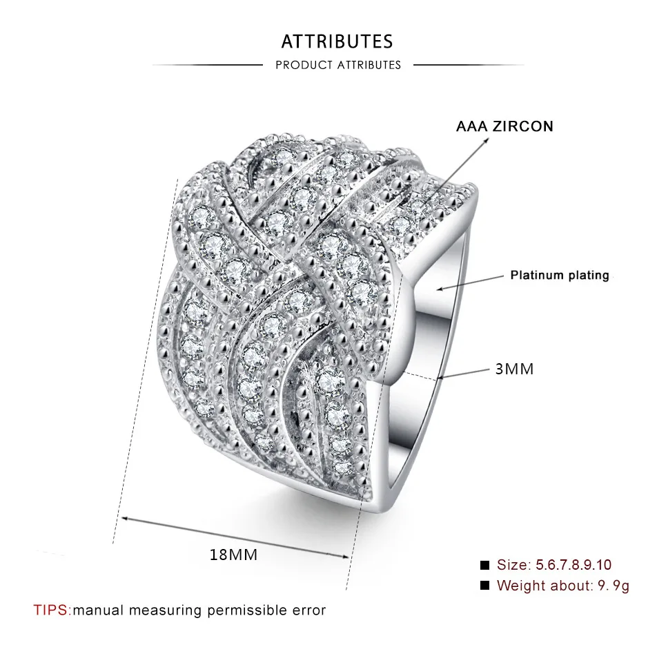2019 Новый Bling CZ камень циркон S925 стерлингового серебра Цвет кольца для женщин