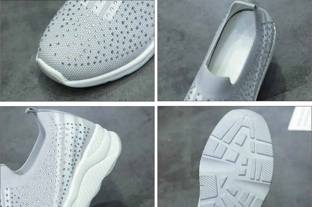 

2020 Autumn winter Women Breathable Slip On Walking Shoes Sock Shoes Ladies Outdoor Sports Sneakers Women's Vulcanized Shoes