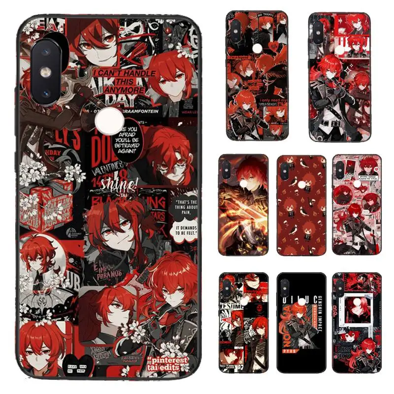 

MaiYaCa Genshin Impact Diluc Phone Cases for Xiaomi Mi 5 6 8 9 10 8se 8Lite 9se 10se 10Lite A1 A2 Mix2 2S Max 2 3 F1