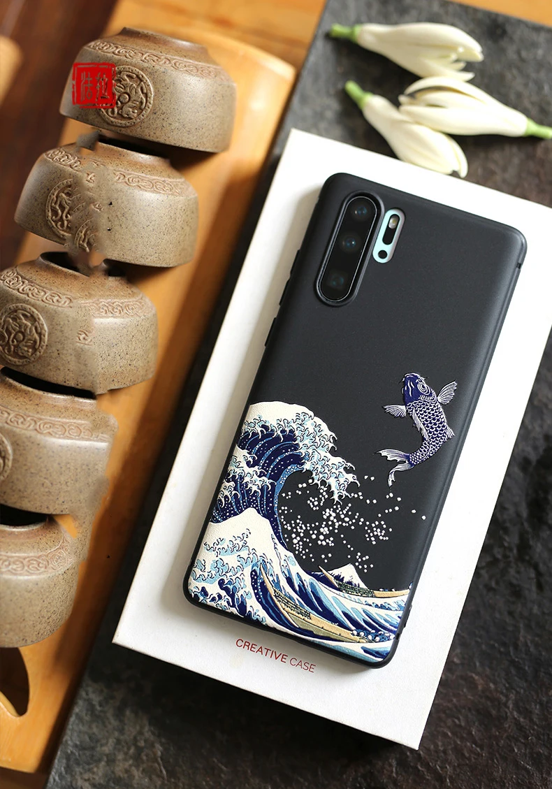 Чехол для Huawei Nova 6 5 Pro 5i 4e 4 P30 Lite 3D рельефный матовый мягкий чехол накладка LICOERS