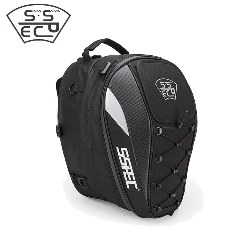 High Capacity Motorcycle Back Seat Bag Waterproof Durable Scalable Moto Storage Helmet Backpack Riding Travel Saddle |