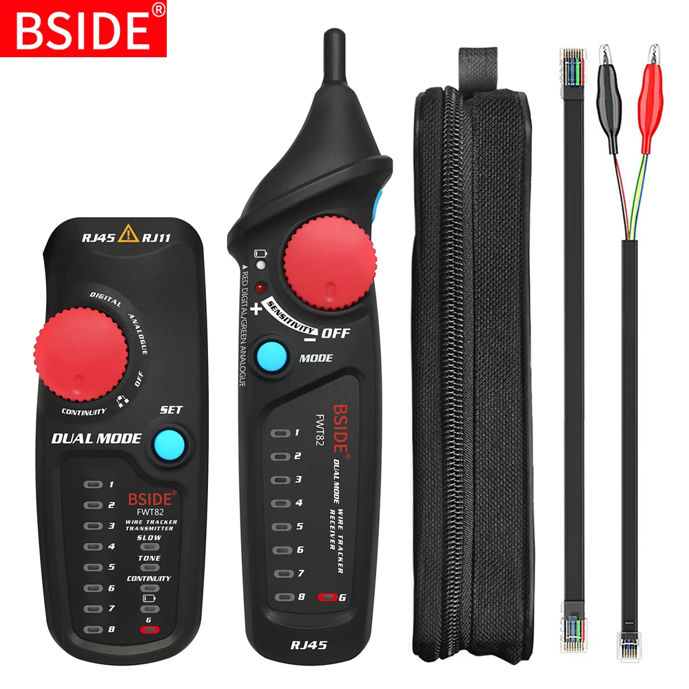 Двойной режим сетевой кабель трекер BSIDE FWT82 RJ45 RJ11 телефонный провод тонер Ethernet LAN Tracer анализатор детектор линия искатель