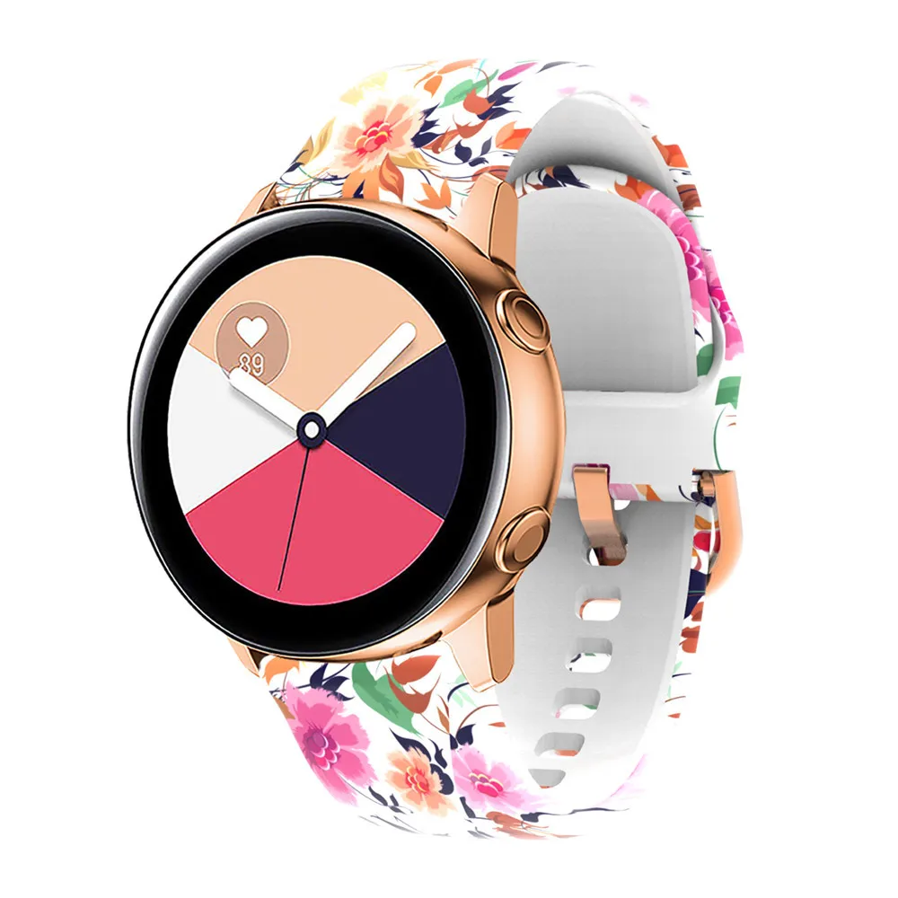 20 мм силиконовый ремешок для samsung Galaxy Active2 40 мм 44 мм Galaxy Watch 42 мм активный 2 Браслет ремешок для gear S2 Amazfit