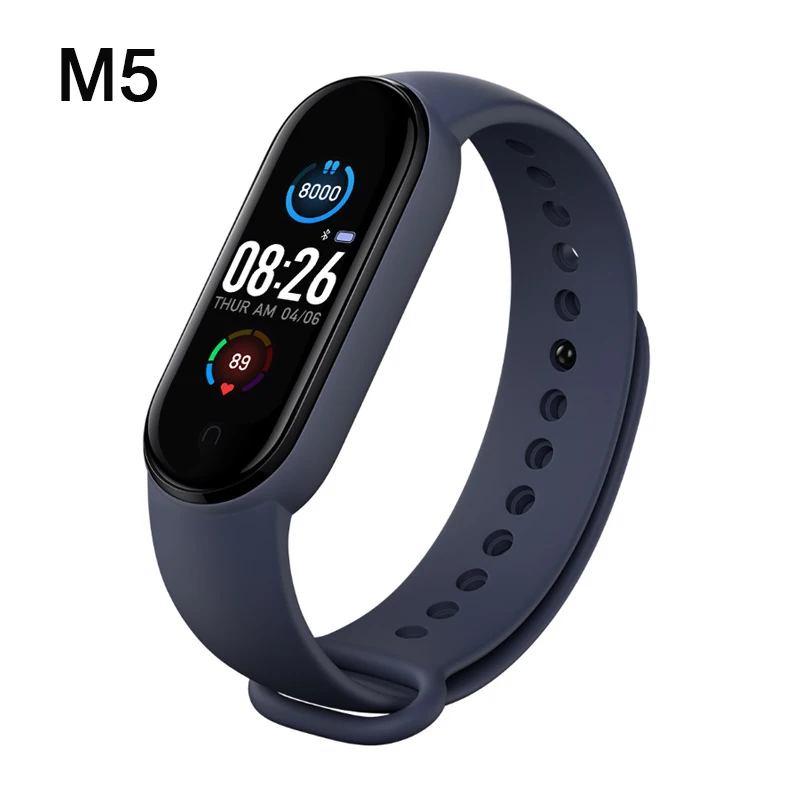 

M5 2021 new smart watch smart bracelet sports fitness tracker pedometer heart rate blood pressure monitor bluetooth bracelet