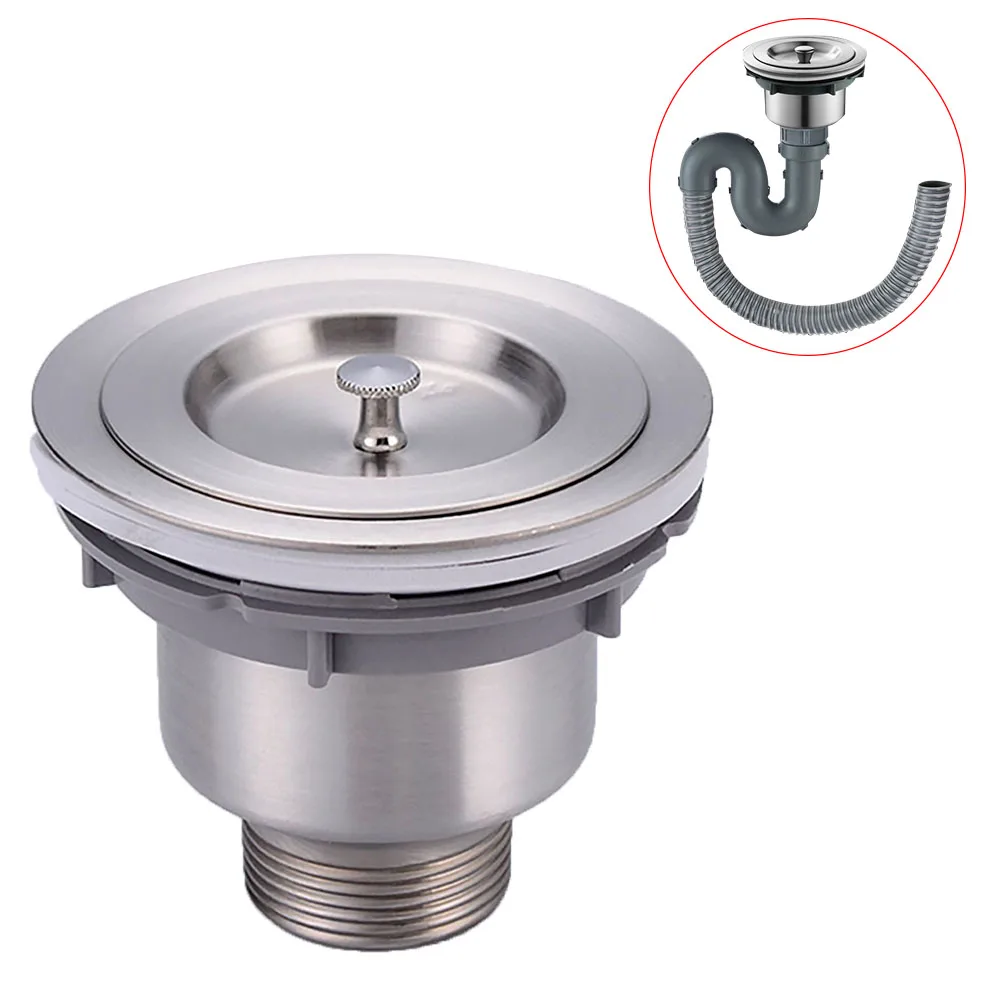 

Drain Basket Lightweight Practical Prevent Clogging Strainer Durable Stainless Steel Water Sink