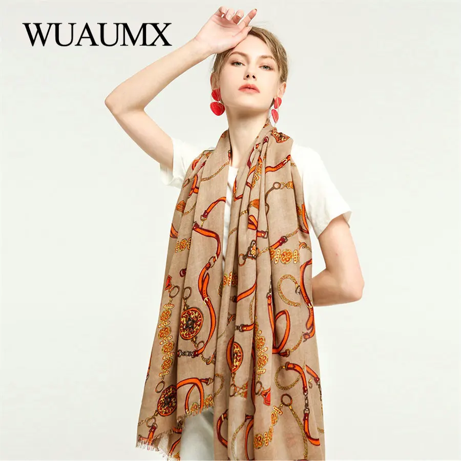 

Luxury Brand Scarf Women Ladies Scarves With Tassel Print sjaal Leisure Shawl Wrap Cotton Muffler Large Size Scarf Female