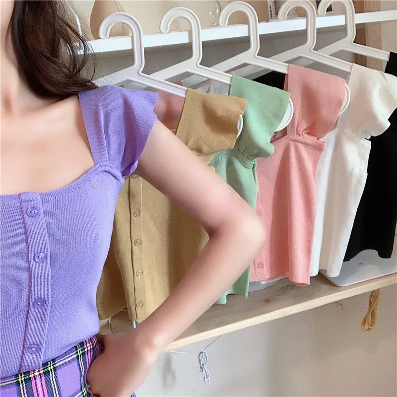 

Plus Size Bra Underwear short paragraph sleeveless wide shoulder belt vest women knitted elastic inside take wear condole