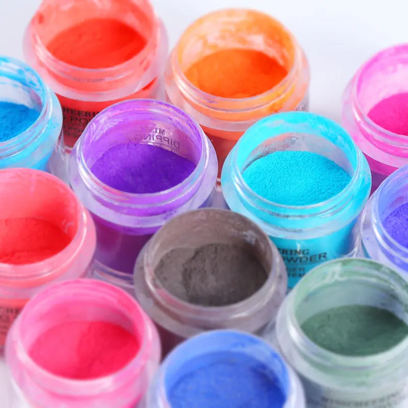 Изменение температуры Dip порошок показывающий магический эффект цвета без лампы
