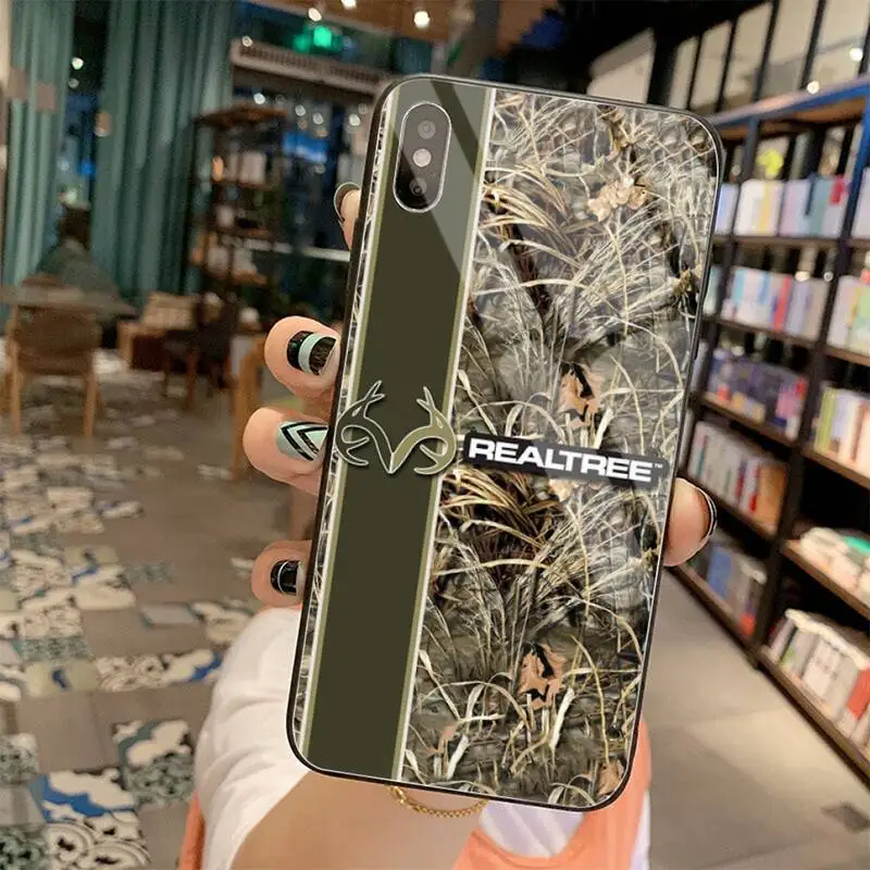 CUTEWANAN Американский Камуфляжный Бренд REALTREE Чехол для телефона из закаленного