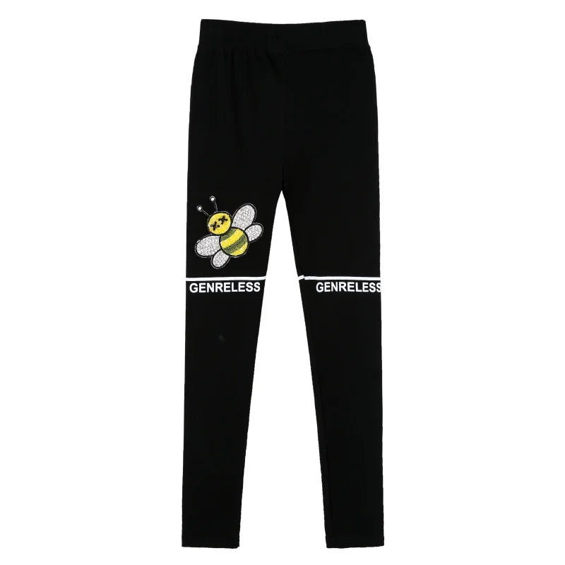 Женские узкие брюки с блестками Модные зауженные карандаш мультяшным бисером