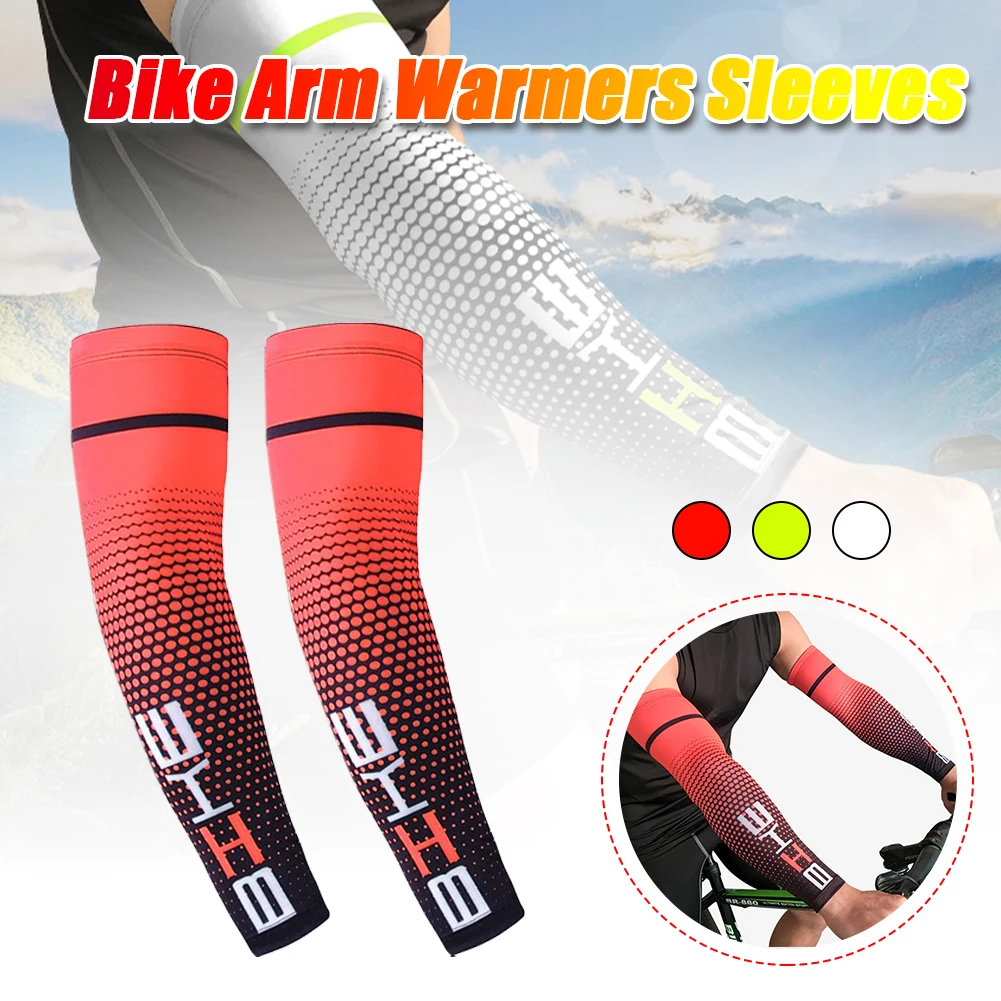 

1 Pair Cool Men Cycling Running Basketball UV Sun Protection Cuff Cover Protective Arm Sleeve Bike Sport Arm Warmers Sleeves