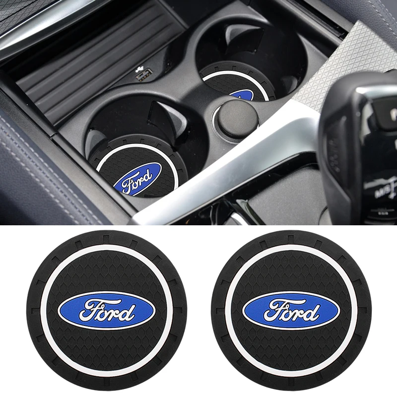 

Car Coaster Water Cup Holder Silicone Anti-Slip Mat for Ford Focus 2 3 4 MK1 MK2 3 Fiesta Mondeo Escape Kuga Auto Accessories