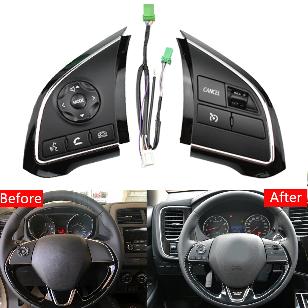 

For Mitsubishi Outlander 16-20 Xpander Cruise Control Switch Steering Wheel Control Switch Button Audio Volume Switch