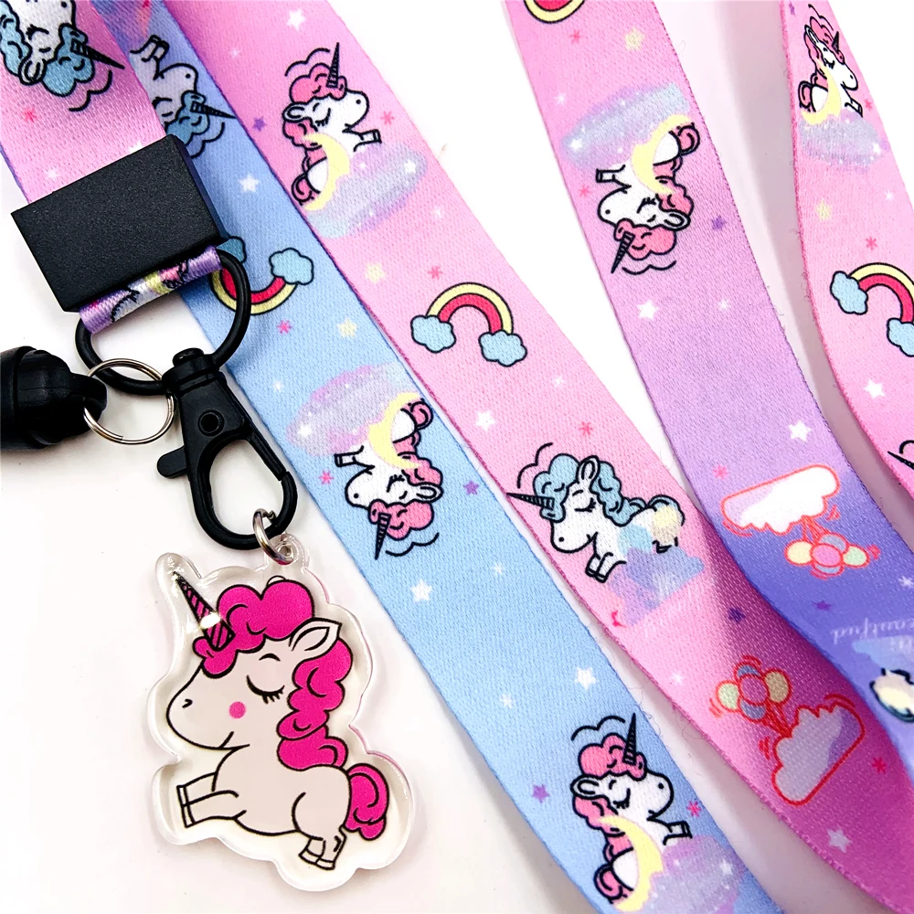 Мультяшный милый Единорог широкополосный Нейлоновый Регулируемый ремешок для