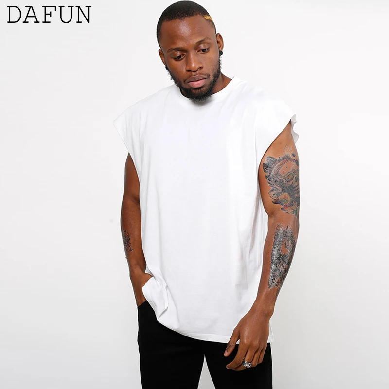 Спортивная одежда майка мужская без рукавов с круглым вырезом хлопковая для