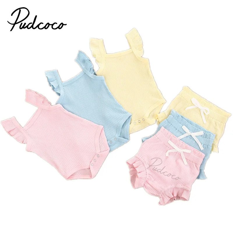 Детская летняя одежда 2021 топы для маленьких девочек костюм с брюками на шнуровке