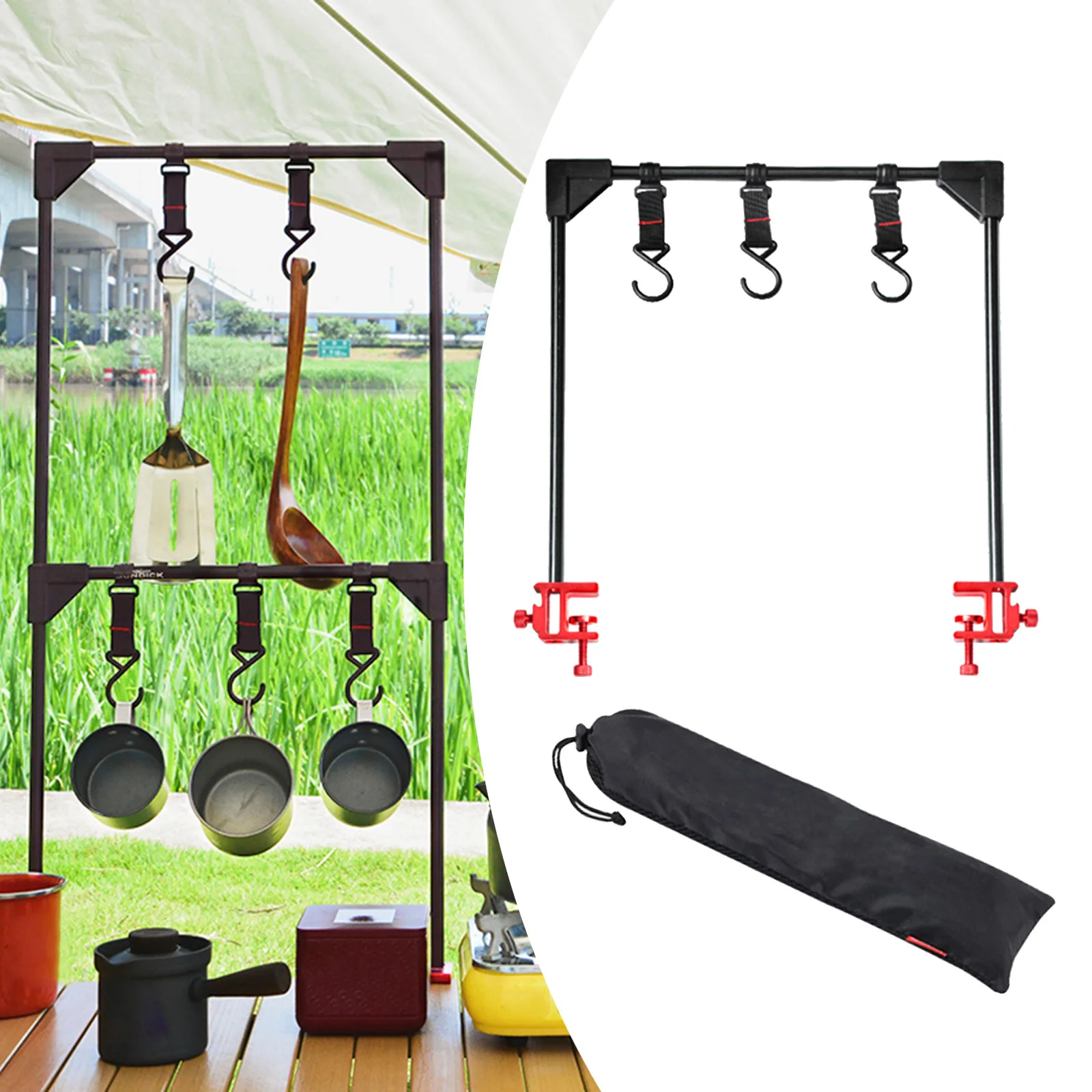 

Hanging Storage Rack Desktop Storage Shelf Pot Pan Organizer Hanger Folding